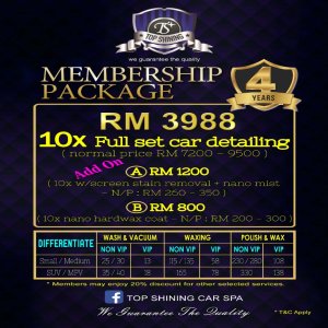 VIP Full Set Car Detaling X10 4years-Bangi