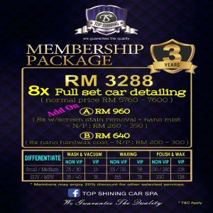 VIP Full Set Car Detailing X8 3years-Seremban