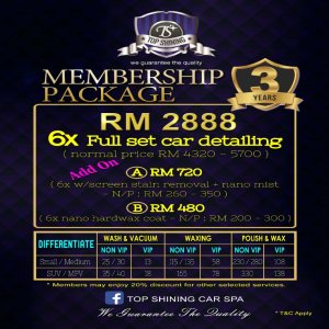 VIP Full Set Car Detailing X6 3years-Seremban