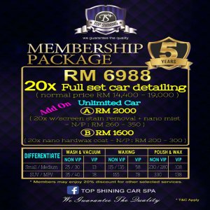 VIP Full Set Car Detailing X20 5years-Seremban