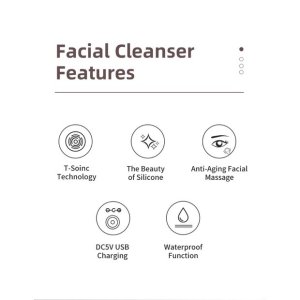 USB Silicone Ultrasonic Vibrate Cleansing Brush Face