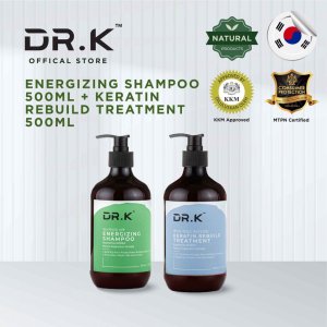 DR.K Energizing Shampoo 500ml + DR.K Keratin Rebuild Treatment 500ml